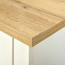 TV Stand, Dallas TV Stand Entertainment Unit for TVs up to 60" - White & Natural - Seasonal Overstock