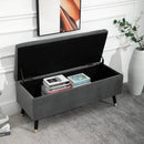 Helminia 43" Grey Storage Bench - Seasonal Overstock