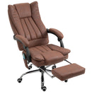 Office Chairs, Horatio High Back Office Chair with Massage & Footrest - Brown - Seasonal Overstock