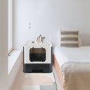 Portable Cat Litter Box with Feet Cleaning Top Exit - Seasonal Overstock