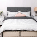 Regan Full & Queen Size Adjustable Grey Upholstered Headboard - Seasonal Overstock