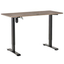 Rohan Adjustable Height Standing Desk in Teak and Black - Seasonal Overstock