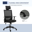 Office Chairs, Trevon High Back with Lumbar Support Mesh Task Chair Black - Seasonal Overstock