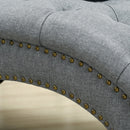 Chaise Lounge, Valencia Button Tufted Chaise Lounge Chair - Grey - Seasonal Overstock
