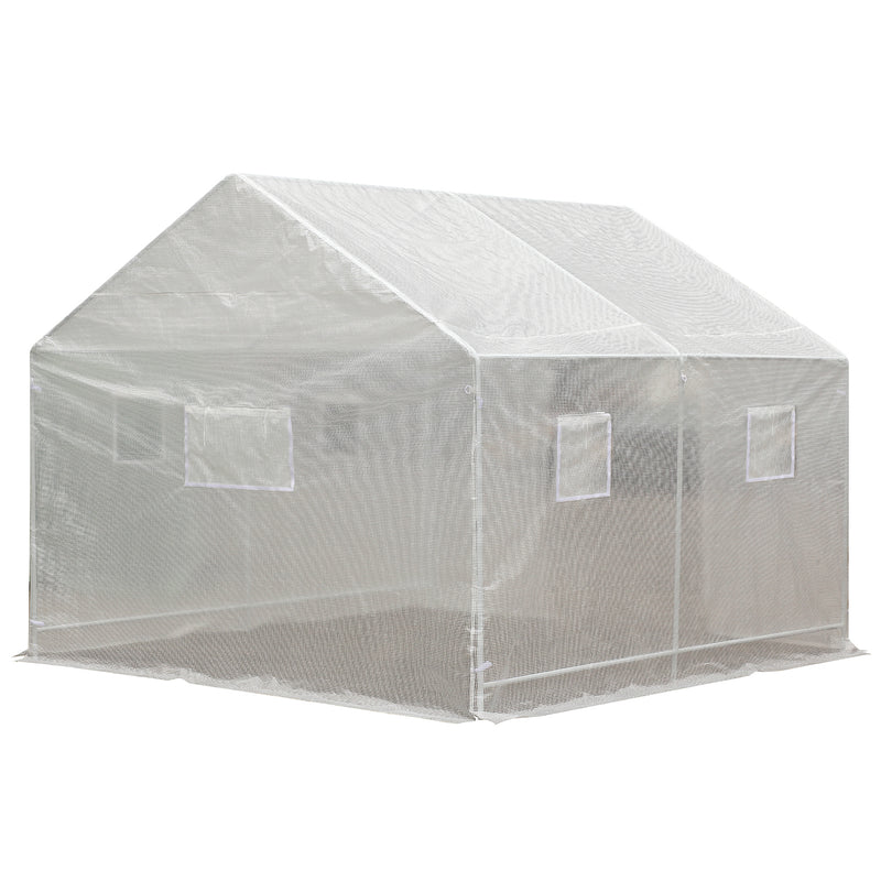 10' x 9.5' x 8' Soft Cover Greenhouse - White - Seasonal Overstock