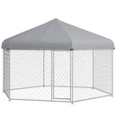13.5' x 11.5' x 8.5' Outdoor Dog Kennel Play Pen For Dogs with Canopy