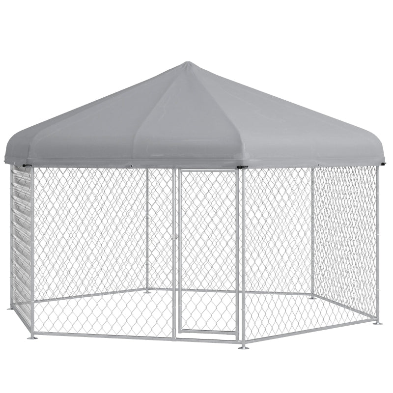 13.5' x 11.5' x 8.5' Outdoor Dog Kennel Play Pen For Dogs with Canopy