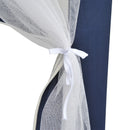 13ft Hexagonal Portable Party Gazebo with Mesh Walls - Blue - Seasonal Overstock