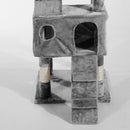 Pet Accessories, 5.6ft Multi-Level Cat Tree in Grey - Seasonal Overstock
