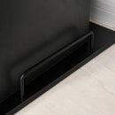 Brodyn Black Computer Desk with Keyboard Tray and Door Cabinet - Seasonal Overstock