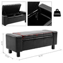 Benches, Larmory 42" Black Faux Leather Storage Bench - Seasonal Overstock