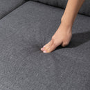 Sofas, Carmen 77" Grey Upholstered Reversible Sectional Sofa - Seasonal Overstock