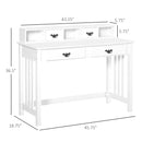Fidessa White Writing Desk with Hutch & Drawers - Seasonal Overstock