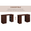 Joli Computer Writing Desk with 3 Shelves & 3 Drawers - Brown - Seasonal Overstock