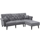 Sofas, Rivo 82" Sectional Sofa Bed in Grey - Seasonal Overstock