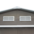 Storage Sheds, 9' x 6.4' Outdoor Garden Storage Shed with Dual Sliding Doors- Grey - Seasonal Overstock