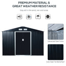 9' x 6.4' Outdoor Storage Shed - Dark Grey - Seasonal Overstock
