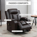 Darian Brown Faux Leather Powered Lift Chair Recliner - Seasonal Overstock