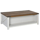 Elianna White Farmhouse Coffee Table - Seasonal Overstock