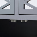 Galadriel 32" Grey 2-Door Side Bar Accent Cabinet - Seasonal Overstock