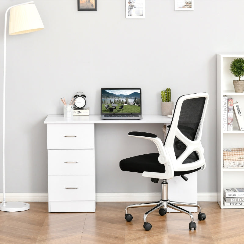 Joli Computer Writing Desk with 3 Shelves & 3 Drawers - White - Seasonal Overstock