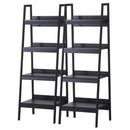 Meena 4 Tier Ladder Shelf Pair - Black - Seasonal Overstock