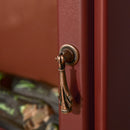 Mini Electric Fireplace with Realistic Flame - Red - Seasonal Overstock