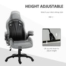 Gaming Chairs, Rowan High Back Gaming Chair with Flip Up Arm Rests - Grey - Seasonal Overstock