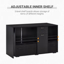 Simon Convertible L-Shaped Desk with Cabinet and Storage - Black - Seasonal Overstock
