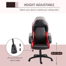 Vega Diamond Stitch Faux Leather Office Gaming Chair - Red - Seasonal Overstock