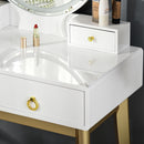 Verita Vanity Set with LED Mirror and Stool - Seasonal Overstock