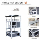 4-Level Outdoor Cat Condo with Perch and Elevated Enclosure - Seasonal Overstock