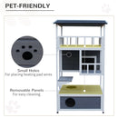 4-Level Outdoor Cat Condo with Perch and Elevated Enclosure - Seasonal Overstock