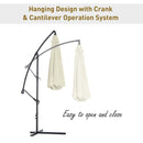 Patio Umbrellas, 10' Deluxe Cantilever Patio Umbrella - Beige - Seasonal Overstock