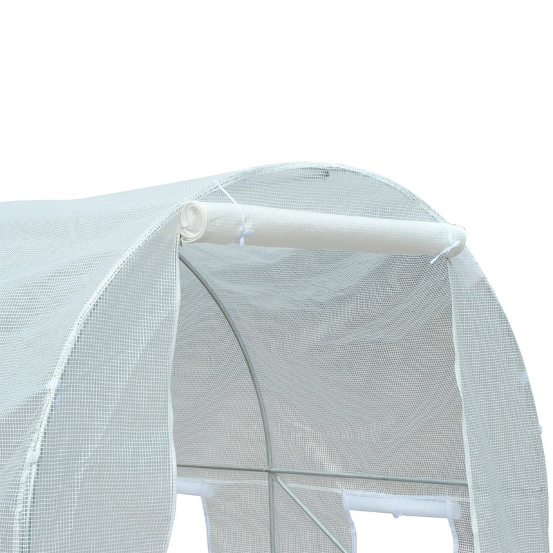11.5' x 6.6 ft Soft Cover Dome Top Greenhouse - White - Seasonal Overstock