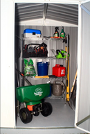 6' x 5' EZEE Shed® Steel Storage Shed - Cream with Charcoal Trim - Seasonal Overstock