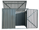 Storage Sheds, 6' x 3' Storboss™ Horizontal Utility Shed for Waste and Recycling Bins - Charcoal - Seasonal Overstock