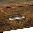 Brandel Rustic Brown Mid Century Modern Coffee Table - Seasonal Overstock