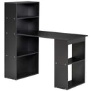 Caroline Computer Desk Bookshelf Combo - Black - Seasonal Overstock