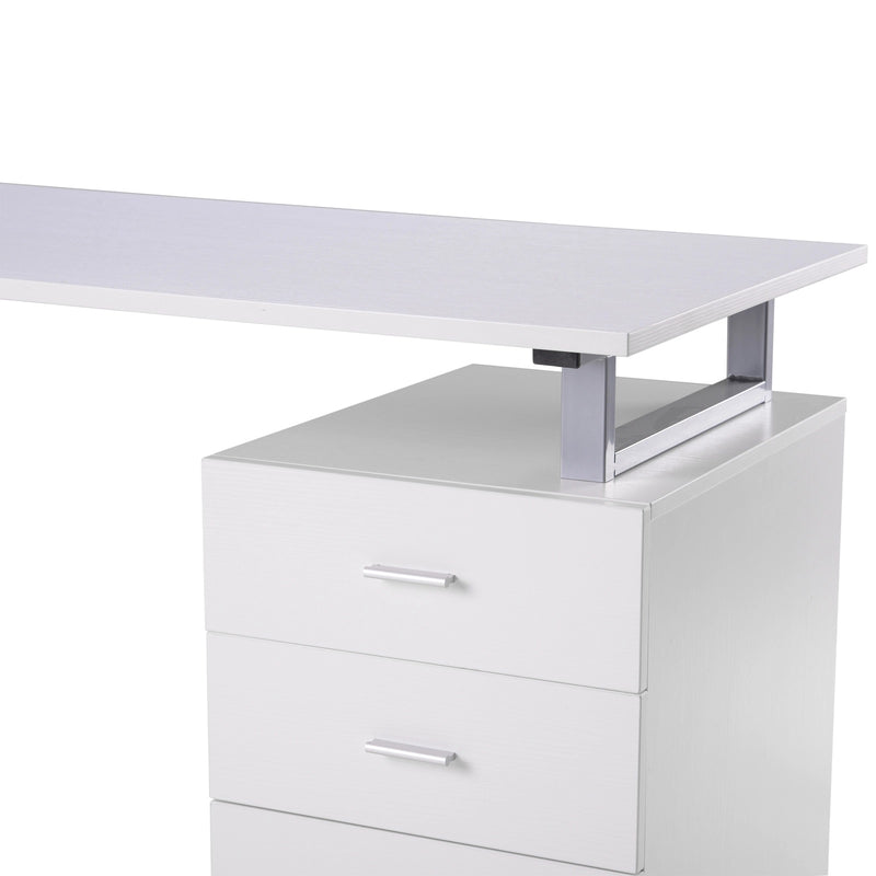 Gaetano Industrial Style Desk & File Cabinet - White - Seasonal Overstock