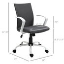 Gestar Steel Base Swivel Office Chair - Charcoal Linen - Seasonal Overstock