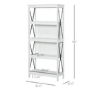 Isabel 5-Tier White Bookshelf - Seasonal Overstock