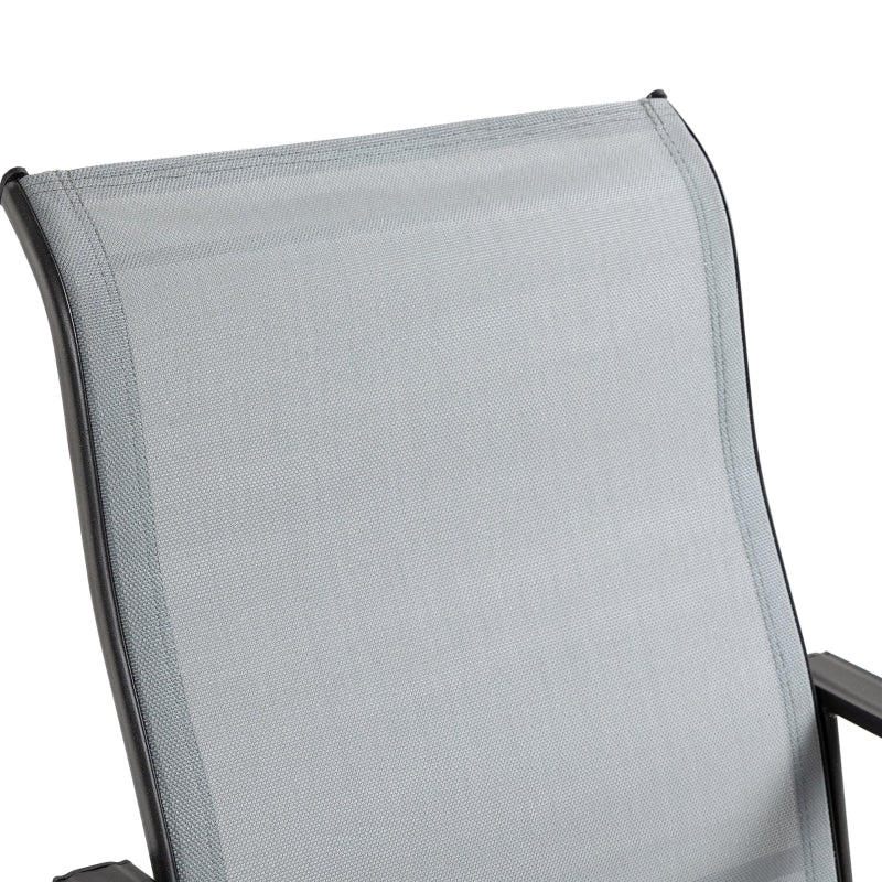 Kaira 5pc Outdoor Patio Table and Swivel Chair Set - Grey - Seasonal Overstock