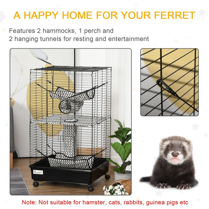 Large Luxury Ferret Cage with Hammocks and Rolling Wheels - Seasonal Overstock