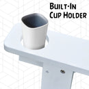 Linkin Wood Adirondack Chair in White - Seasonal Overstock