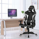 Office Chairs, Lucas High-Back Gaming Chair with Massage - White - Seasonal Overstock