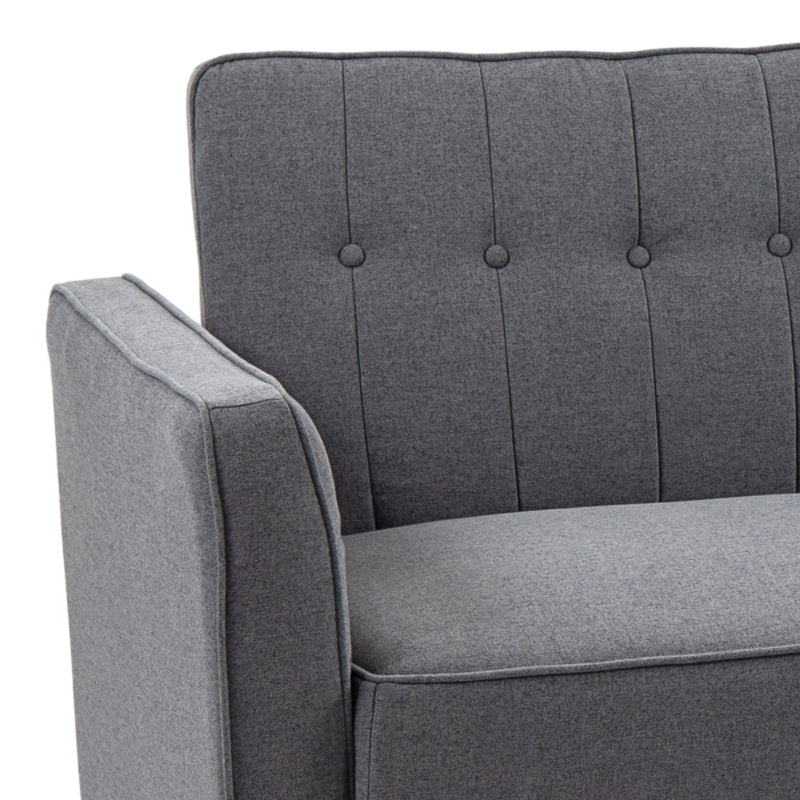 Newbury 84" Modern Convertible Sleeper Sofa - Charcoal Grey
