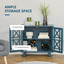 Pyper 2 Door Blue Accent Storage Cabinet - Seasonal Overstock