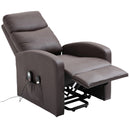 Reclining Chairs, Walker Lift Recliner Chair in Brown with Vibration Massage - Seasonal Overstock