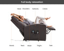 Reclining Chairs, Walker Lift Recliner Chair in Brown with Vibration Massage - Seasonal Overstock